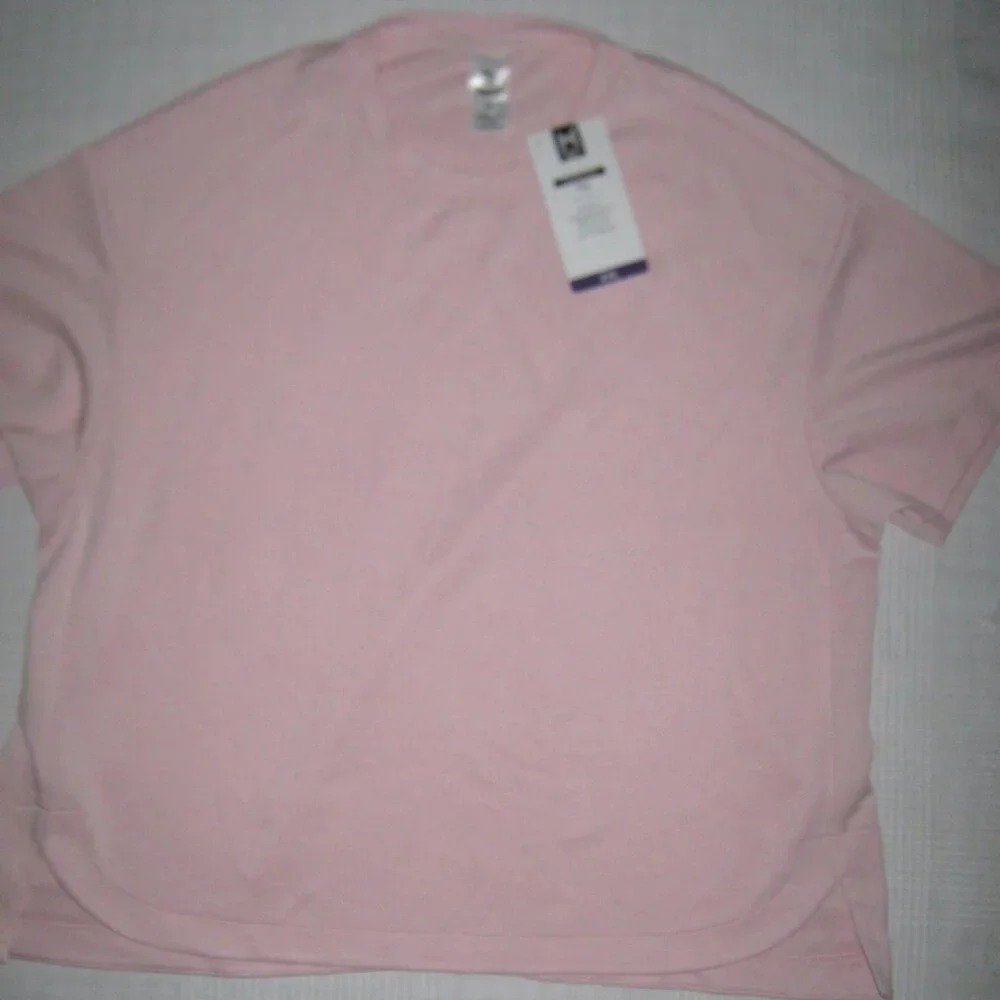 Pink T-Shirt NWT Sandwash Short Sleeve Crew Neck Member's Mark Women's Size XXL - Picture 3 of 7